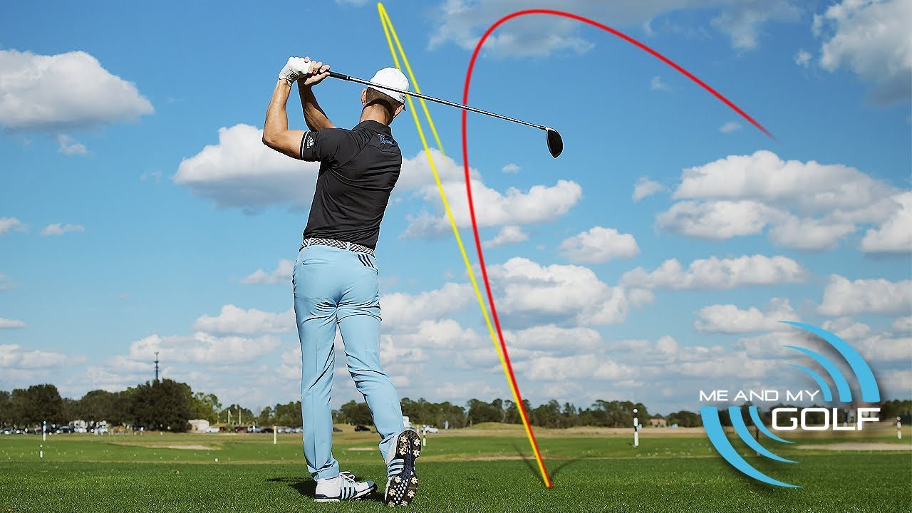 Imagem de Andy Proudman com bola de golfe trajetória mostrando fatia